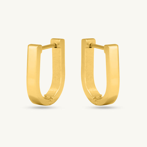 U-Shaped Hoop Earrings