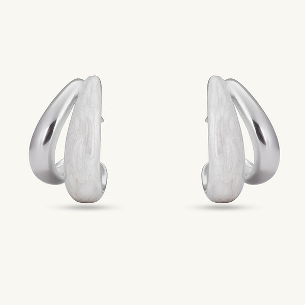 Two-Tone Stud Earrings