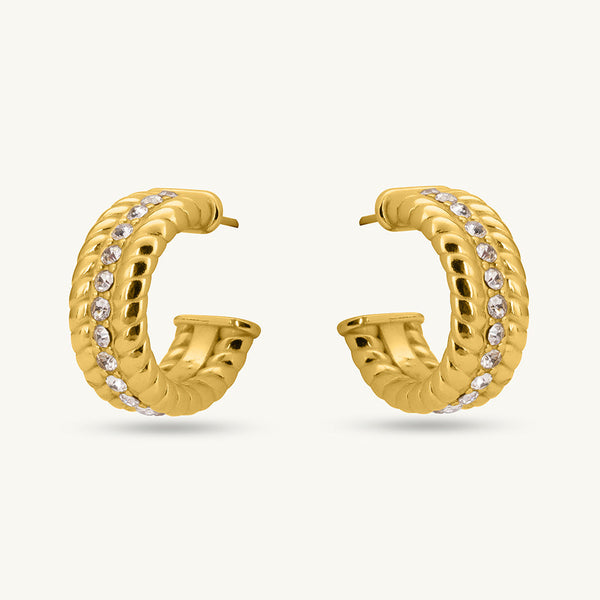 Gilded Chain Light Hoops