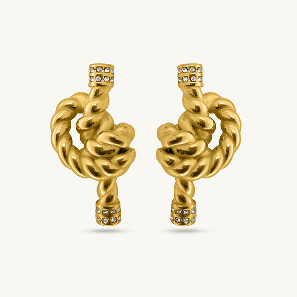 Golden Mariner Knot Studs
