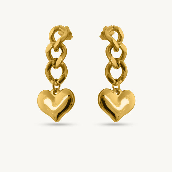 Heartlink Drape Drop Earrings