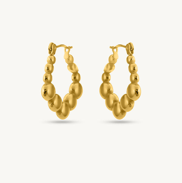 Sun-Kissed Pebble Hoops