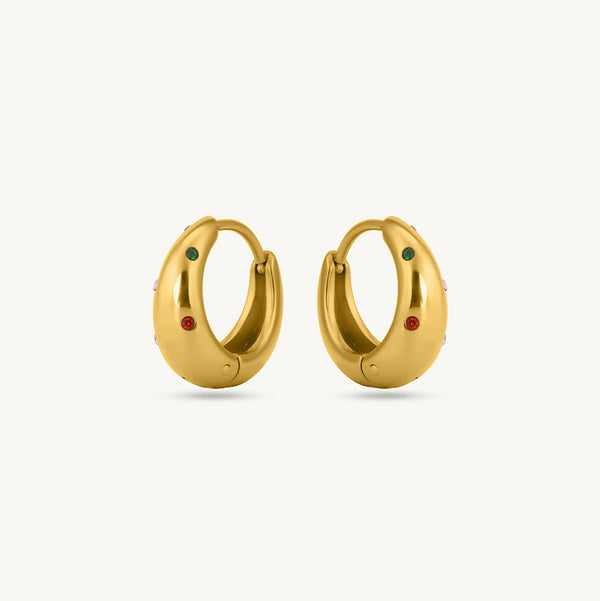 Stardust Pebble Hoops
