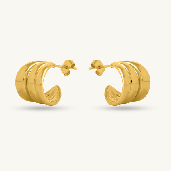 Triple Gleam Hoops
