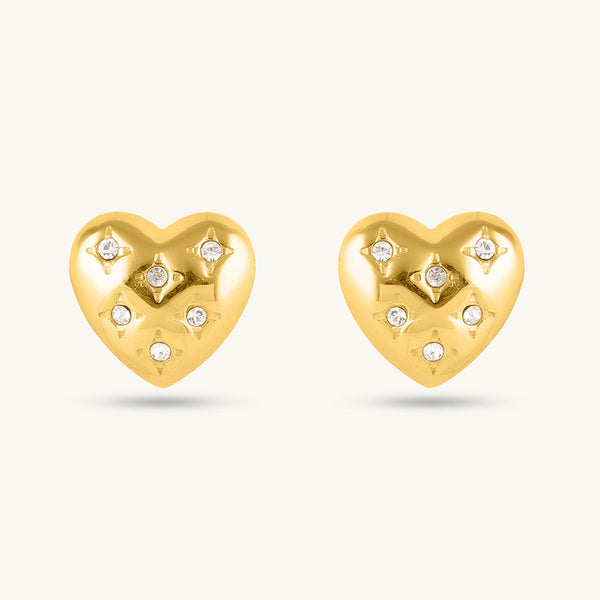 Star Kissed Heart Studs