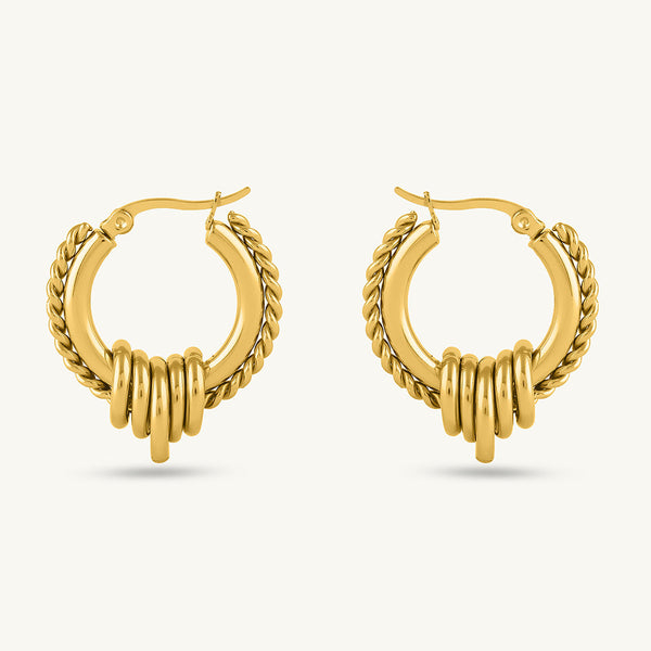 Gilded Cluster Hoops