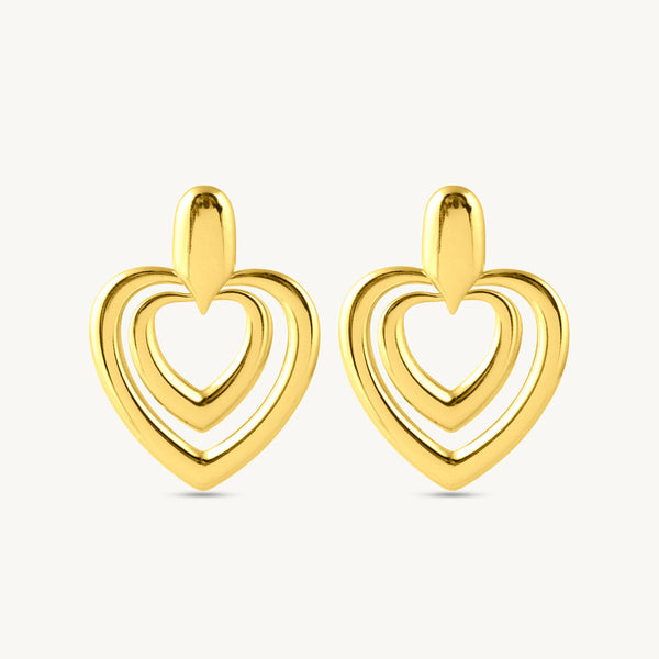Twin Heart Drop Earrings-1