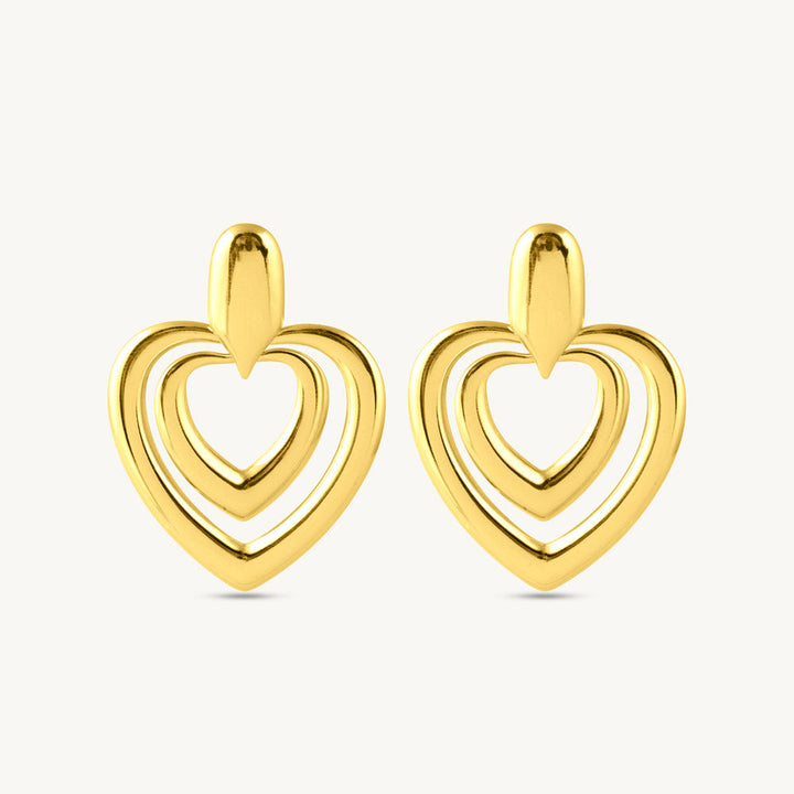 Twin Heart Drop Earrings-1