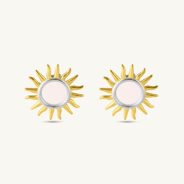 Multi Tone Sun Stud Earrings