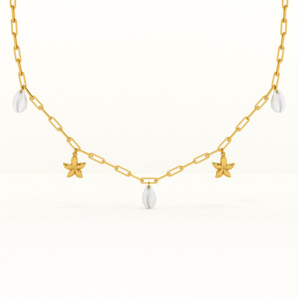 Shell & Starfish Link Necklace