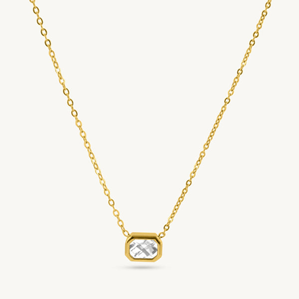 Royal Emerald-Cut Charm Necklace
