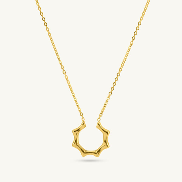 Golden Bamboo Star Pendant