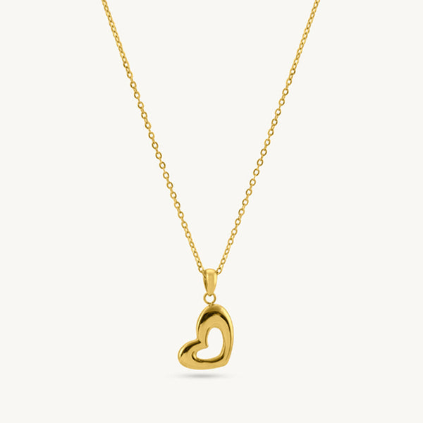 Minimalist Heart Drop Necklace