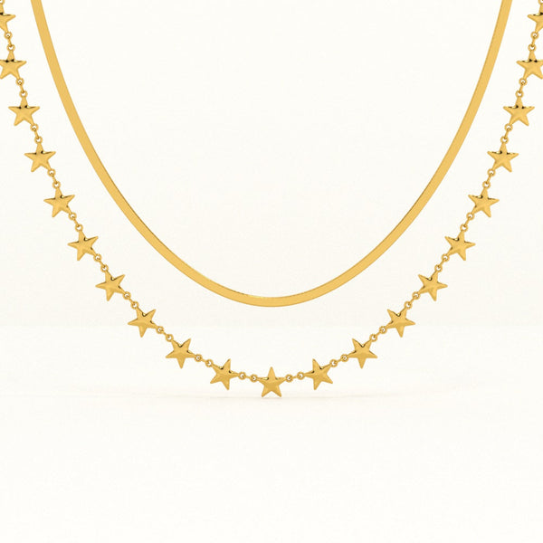 Star Grid Layer Necklace