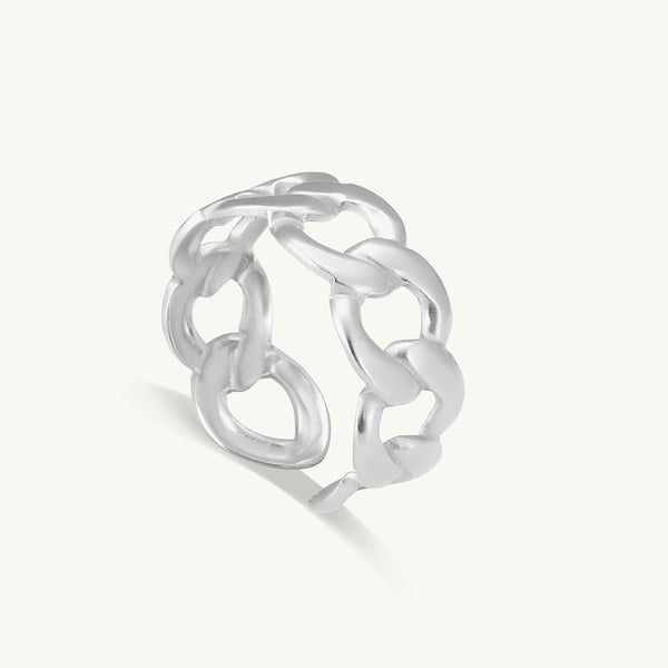 Silver Link Chain Ring
