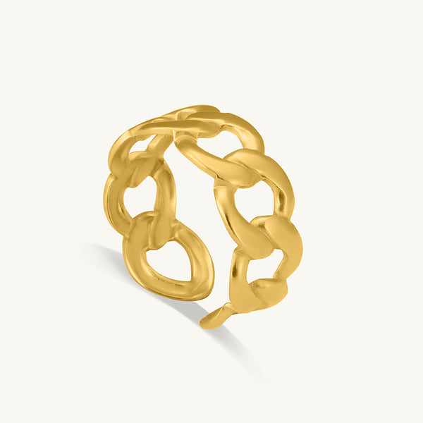 Gold Link Chain Ring