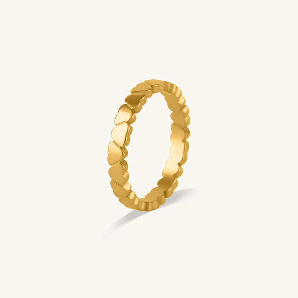 Golden Petal Stack Ring
