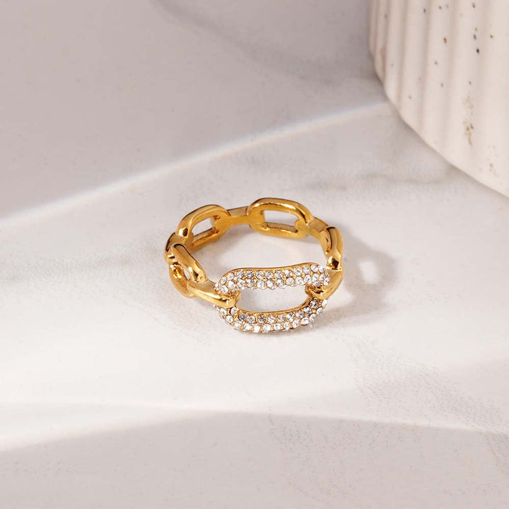 Dazzling Link Band Ring-4