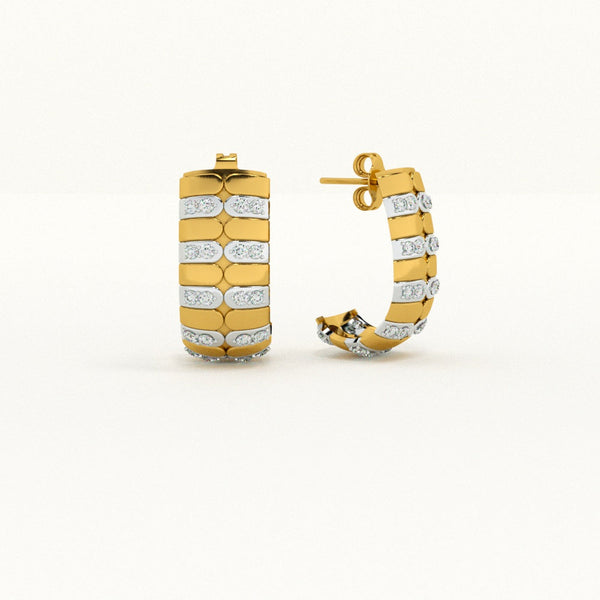 Wishbone Glint Signature Hoops Earrings