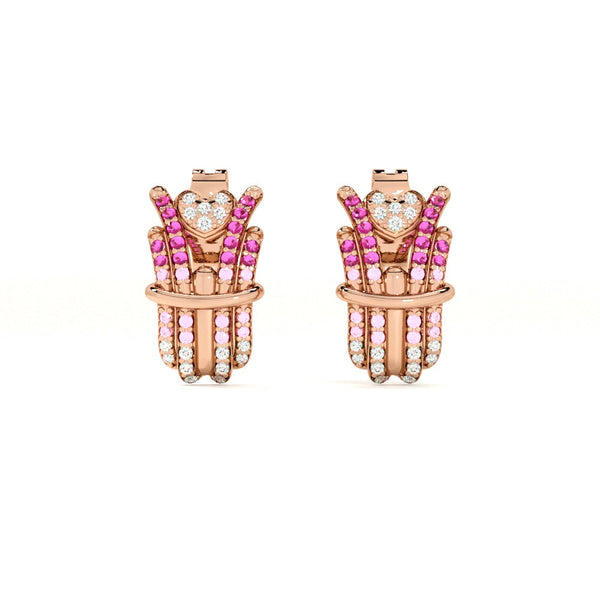 Ethereal Fade 925 Silver Rose Gold Earrings