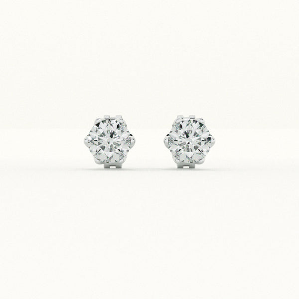Halo-Style Diamond 925 Sterling Silver Studs