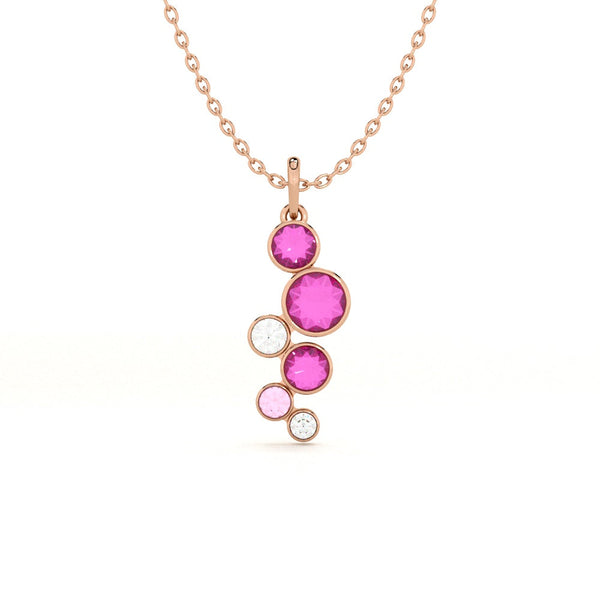 Berry Bubble 925 Silver Rose Gold Pendant Necklace