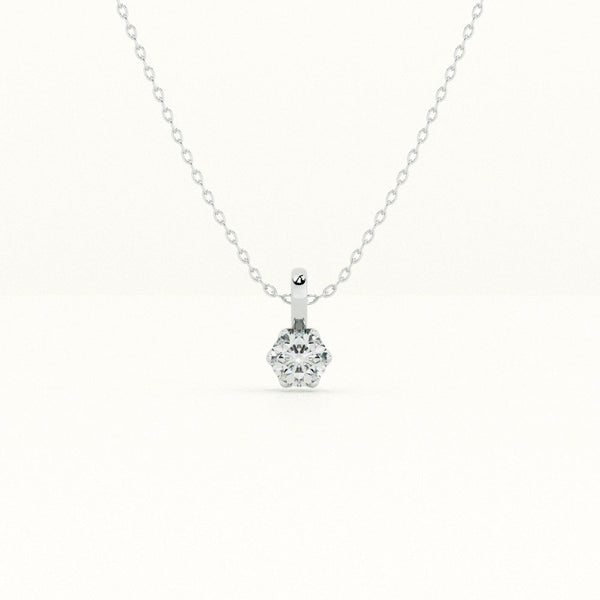 Hexa Halo Diamond 925 Sterling Silver Necklace