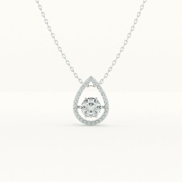 Diamond Dewdrop 925 Pendant Necklace