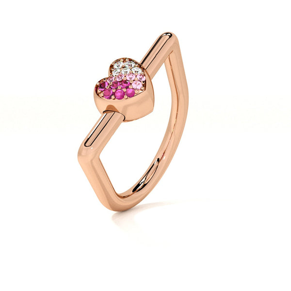 Pink Mirage Rose Gold 925 Silver Ring