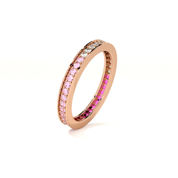 Ombr?© Aura Rose Gold 925 Silver Ring