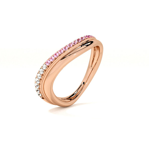 Petal Veil Rose Gold 925 Silver Ring