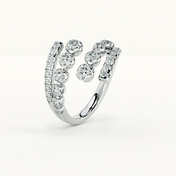 Open Band Multi-Row 925 Sterling Silver Ring
