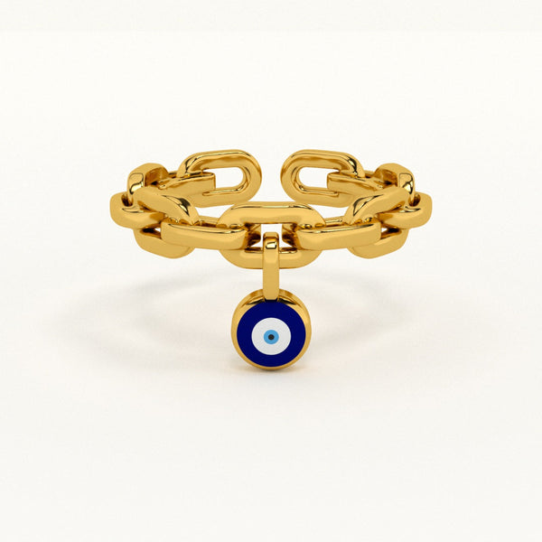 Evil Eye charm 925 silver Ring