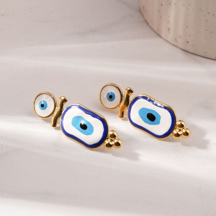 Evil Eye Dangle Earrings-2