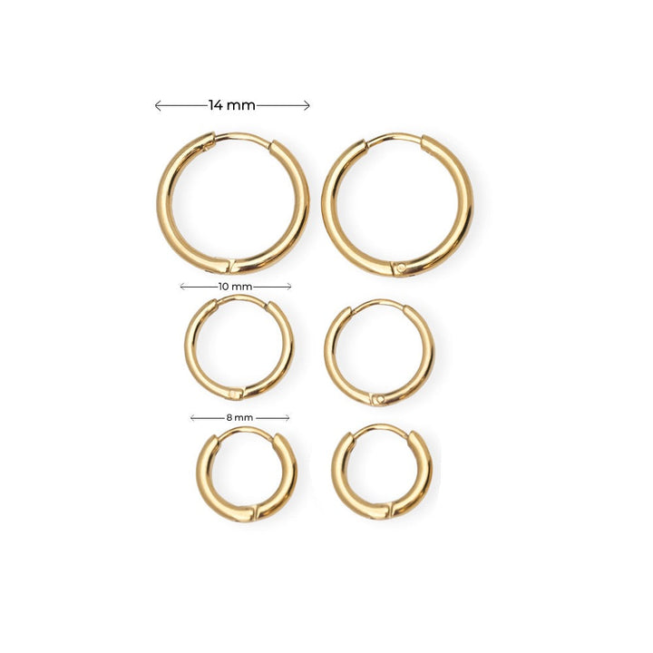 Shop Round Huggie Hoop Earrings Palmonas-8
