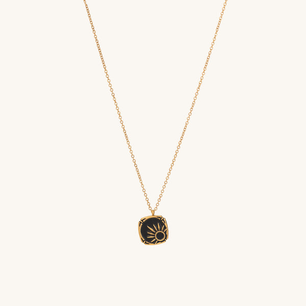 Shop Sunflower Embossed Pendant | 18k Gold Plated Palmonas-2