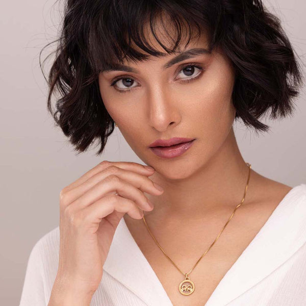 Zodiac Sign Gold Pendant Necklace